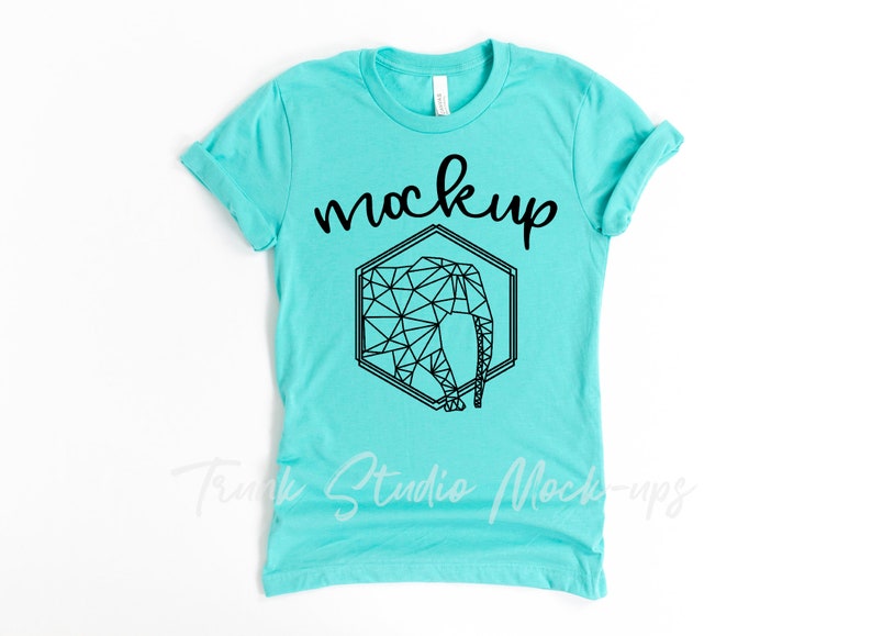 Download 3001 Heather Sea Green Shirt Mock Up Bella Canvas 3001 Bella | Etsy