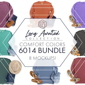6014 MOCKUP BUNDLE, Comfort Colors 6014 Mockup Bundle, Comfort Colors Mockup Bundle, Long Sleeve Mockup Bundle, 6014 Mockups