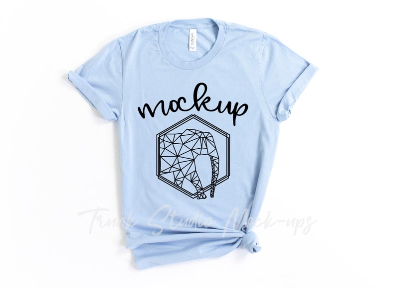 Download BABY BLUE 3001 Bella Canvas Mockup Womens Shirt Mock Up 3001 | Etsy