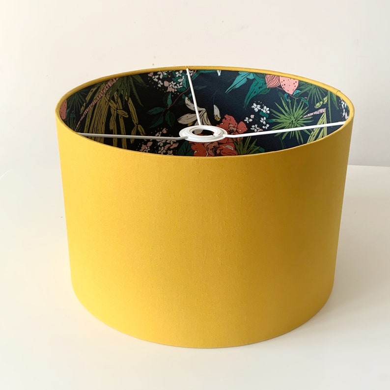 Abat-jour abat-jour tambour en jaune moutarde avec ...