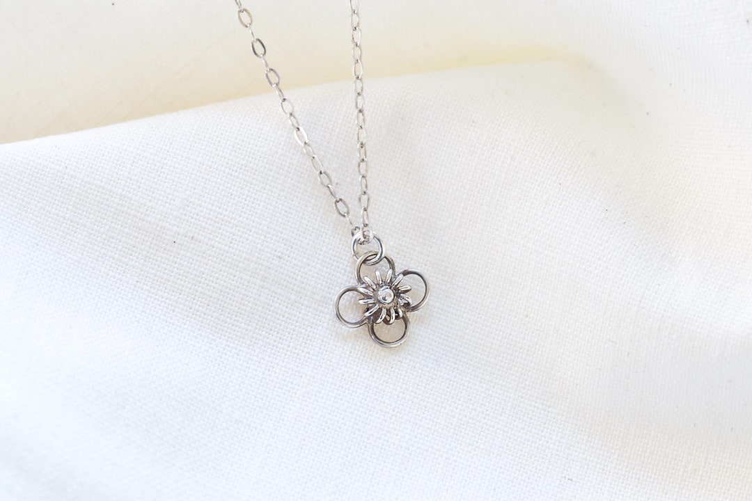 Vintage Flower Pendant Necklace Sterling Silver | Filigree Jewelry Gift ...