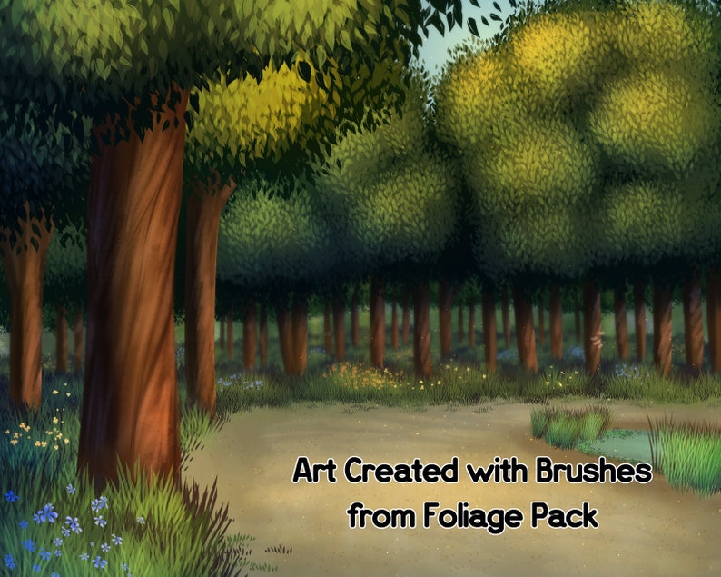 Foliage Brush Pack!, Clip Studio Paint, Plant Brushes, Leaf Brushes ...