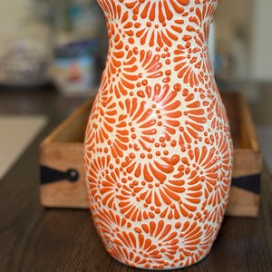 Hand-Painted Talavera Ceramic Vase – Authentic Puebla Pottery Home Decor