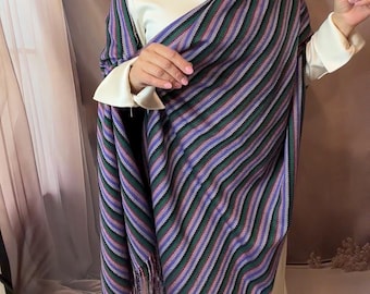 Handwoven  Mexican Rebozo Multicolor Shawl Traditional Telar Wrap Soft Lightweight Boho Scarf  from Mexico