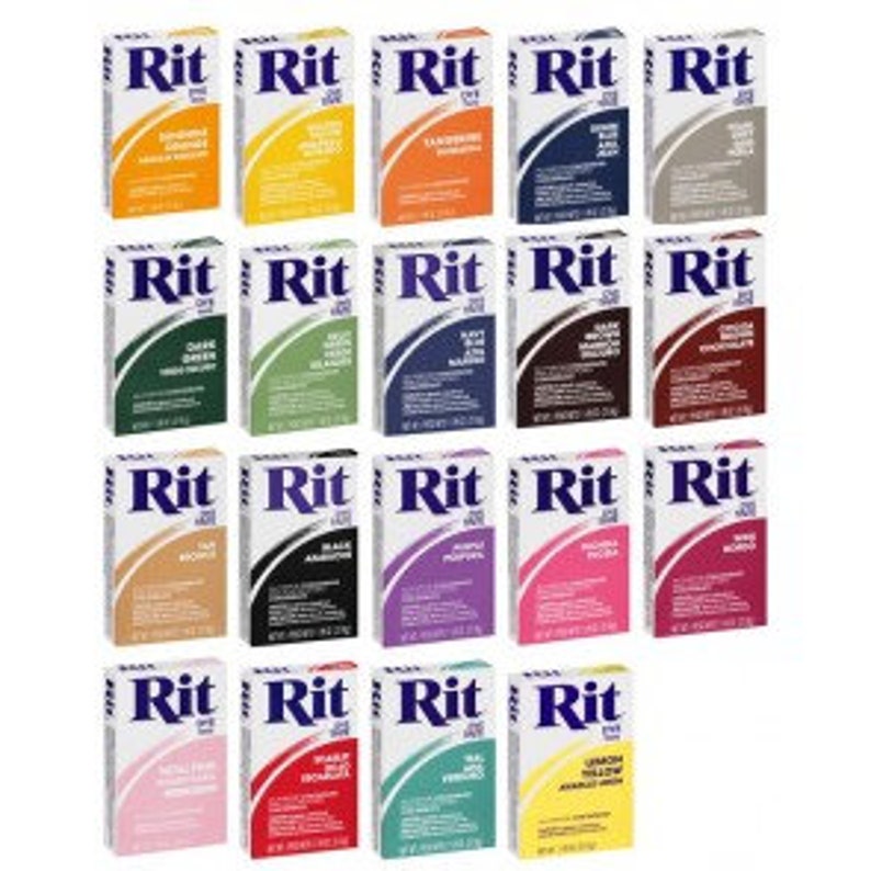 RIT All Purpose Fabric Dye Powder 31.9g Choose your colour Etsy