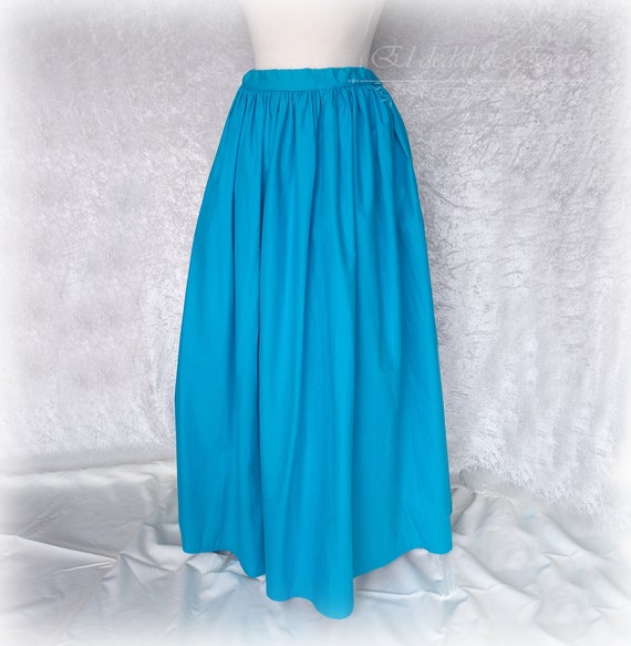 Blue peasant skirt hotsell