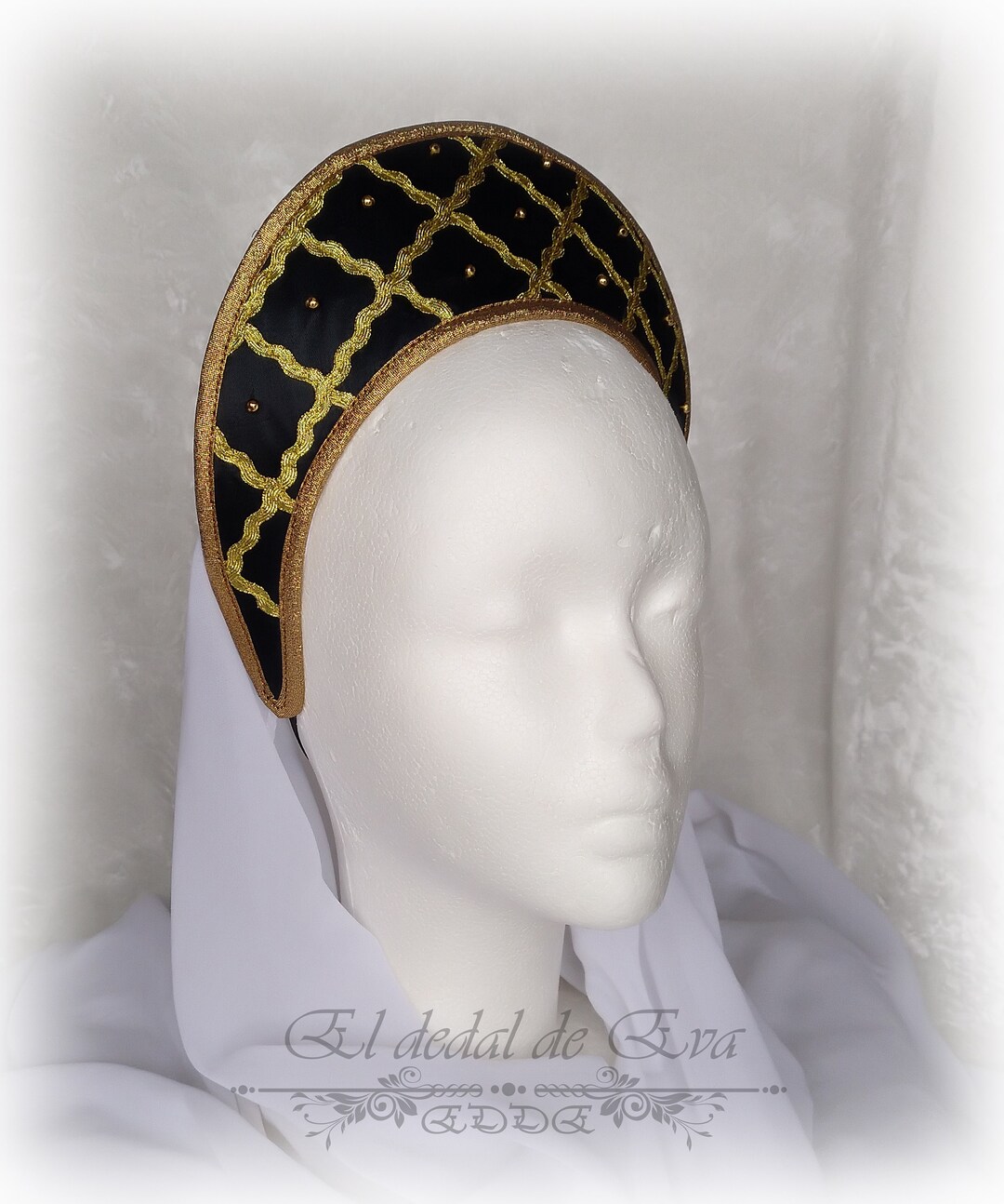 Medieval Headband Flat Headband Medieval Headdress Lined With Black