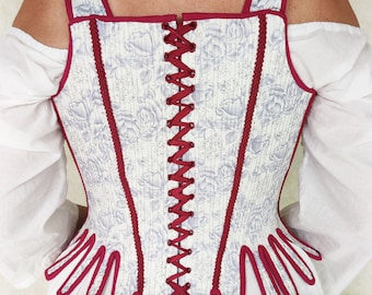 Corsé del siglo XVIII (1740). Corsé renacentista. Corset medieval. Barroco. Overbust corset