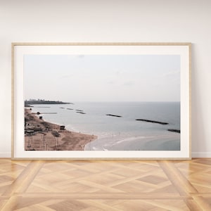 Tel Aviv beach print, printable wall art, Tel Aviv Israel landscape, digital wall prints, instant download, poster, photography, coast decor