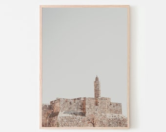 Jerusalem wall print art Holy Land Israel Tower of David wall art Jerusalem Citadel poster historic landmark Original Photography