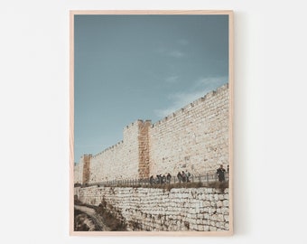 Jerusalem Walls Print: Holy Land Israel Landscape (Digital Download)