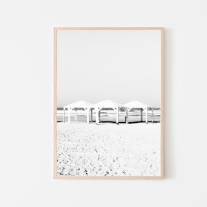 Beach shades print, black and white wall decor, printable wall art, housewarming gift, digital print, sunshades, Tel Aviv Israel photography
