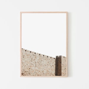 Jerusalem wall print Jerusalem walls poster Jewish Israel decor wall art prints historic landmark photography wall hanging living room decor