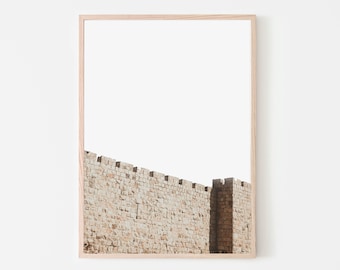 Jerusalem Walls Print: Israel Historic Landmark Photography (Digital Download)