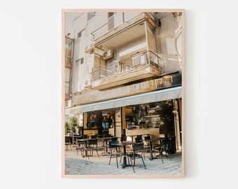 Tel Aviv print, falafel place poster, printable wall art, Tel Aviv Israel street, digital wall prints, street cafes photography, urban decor