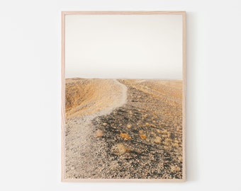 Desert walls print, printable wall art, Holy Land Israel landscape, digital wall prints, sand dunes path poster, minimalist photography