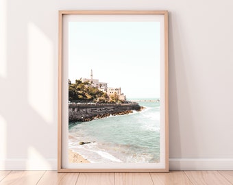 Printable wall art, Jaffa port, digital prints, original wall prints, picture file, beach view, Tel Aviv Israel, historic photography , sea