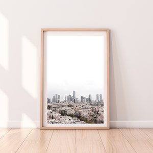 Tel Aviv poster skyline wall print printable wall art Tel Aviv Israel wall art digital wall prints urban photography wall decor office decor