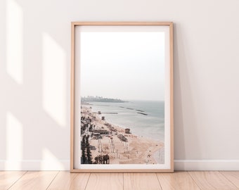 Tel Aviv Beach Photography Print: Israel Coastal Landscape (Digital Download)