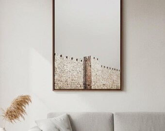 Jerusalem Walls Print: Holy Land Photography, Historic Israel Wall Art (Digital Download)