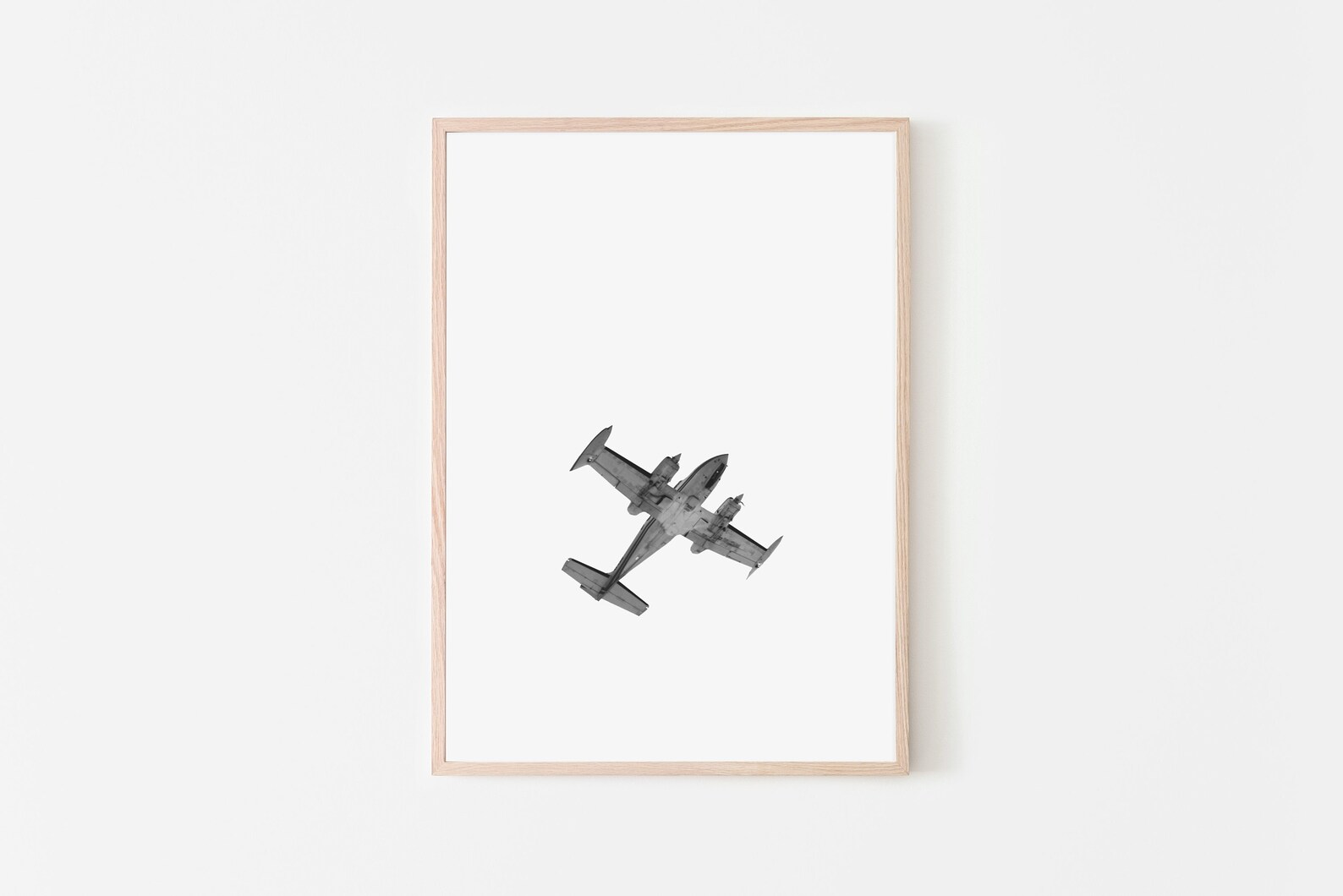 Airplane Print, Printable Wall Art, Minimalist Print, Black and White