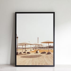 Tel Aviv poster wall print art printable wall art beach print Tel Aviv home aesthetic diy summer brown minimal neutral wall decor Israel