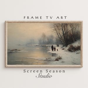 1月のフレームテレビアート - ヴィンテージ冬の油絵 - Samsung Digital Download