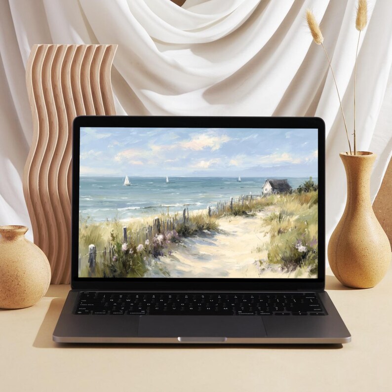 Coastal Beach Landscape Wallpaper | Cape Cod Desktop Background ...