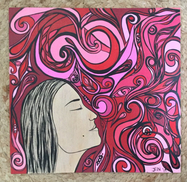 Original Painting Close Your Eyes Painted With Acrylic