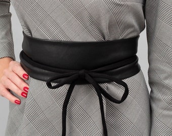 Women’s wide eco leather belt for women, wide black belt, wide elastic belt, waist belt for women