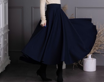 Wool skirt, long skirt, pleated skirt, winter skirt, corduroy skirt, skirts for women, maxi skirt, circle skirt AGATA, boho skirt