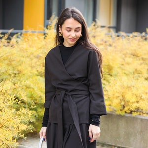 Silk wrap jacket hotsell