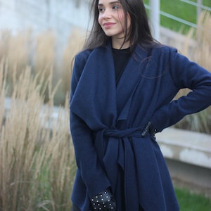 Boiled Wool Jacket Wool Cardigan Wrap Jacket Natural Wool Kimono Cardigan Minimalist Short Cardigan Women NANCY Cardigan Etsy