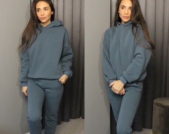 Weicher Baumwoll Trainingsanzug, Jogginghose, Streetwear, Lounge Set, Zweiteiler, Sweatsuit, Loungewear Set, Damenanzug PENNY, Oversize Sweatshirt