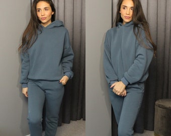 Soft cotton tracksuit, sweatpant, streetwear, lounge set, two piece set, sweat suit, loungewear set, woman suit PENNY, oversize sweatshirt