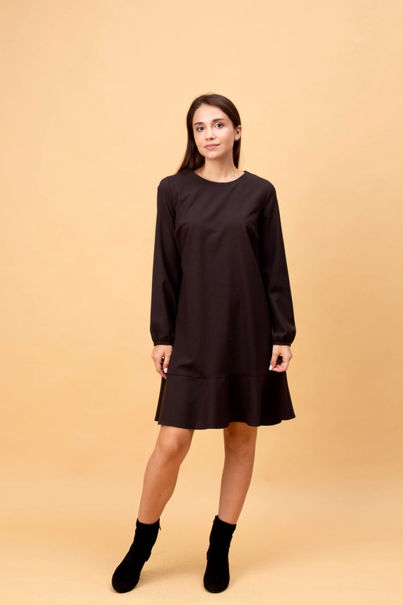 Buy Brown Wool Dress 60s, Autumn Dress, Loose Dress, a Line Dress, Dress With Pockets, Long Sleeves Dress, Elegant LIUNA Dress Online in India - Etsy Buy Brown Wool Dress 60s, Autumn Dress, Loose Dress, a Line Dress, Dress With Pockets, Long Sleeves Dress, Elegant LIUNA Dress Online in India - Etsy