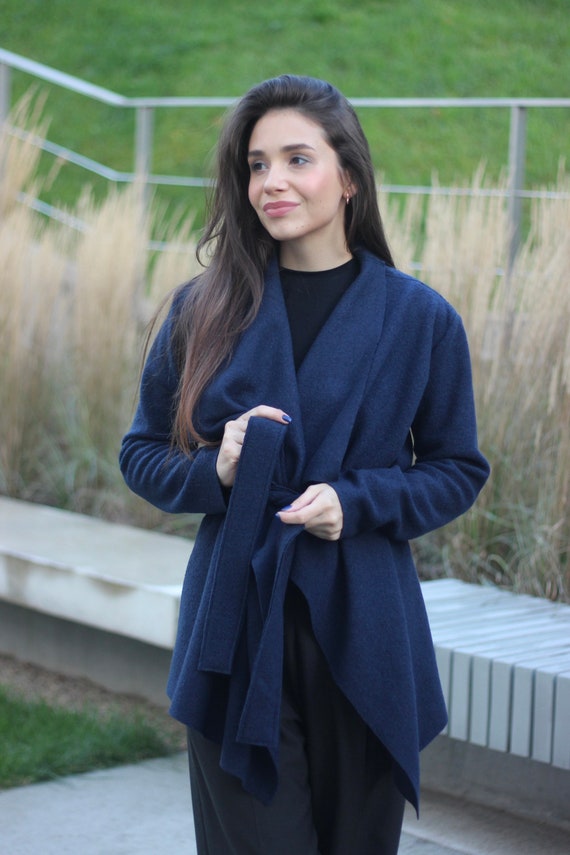 Boiled Wool Jacket Wool Cardigan Wrap Jacket Natural Wool Kimono Cardigan Minimalist Short Cardigan Women NANCY Cardigan Etsy