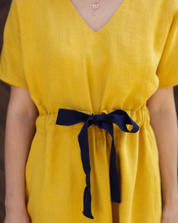womens mustard yellow dress
