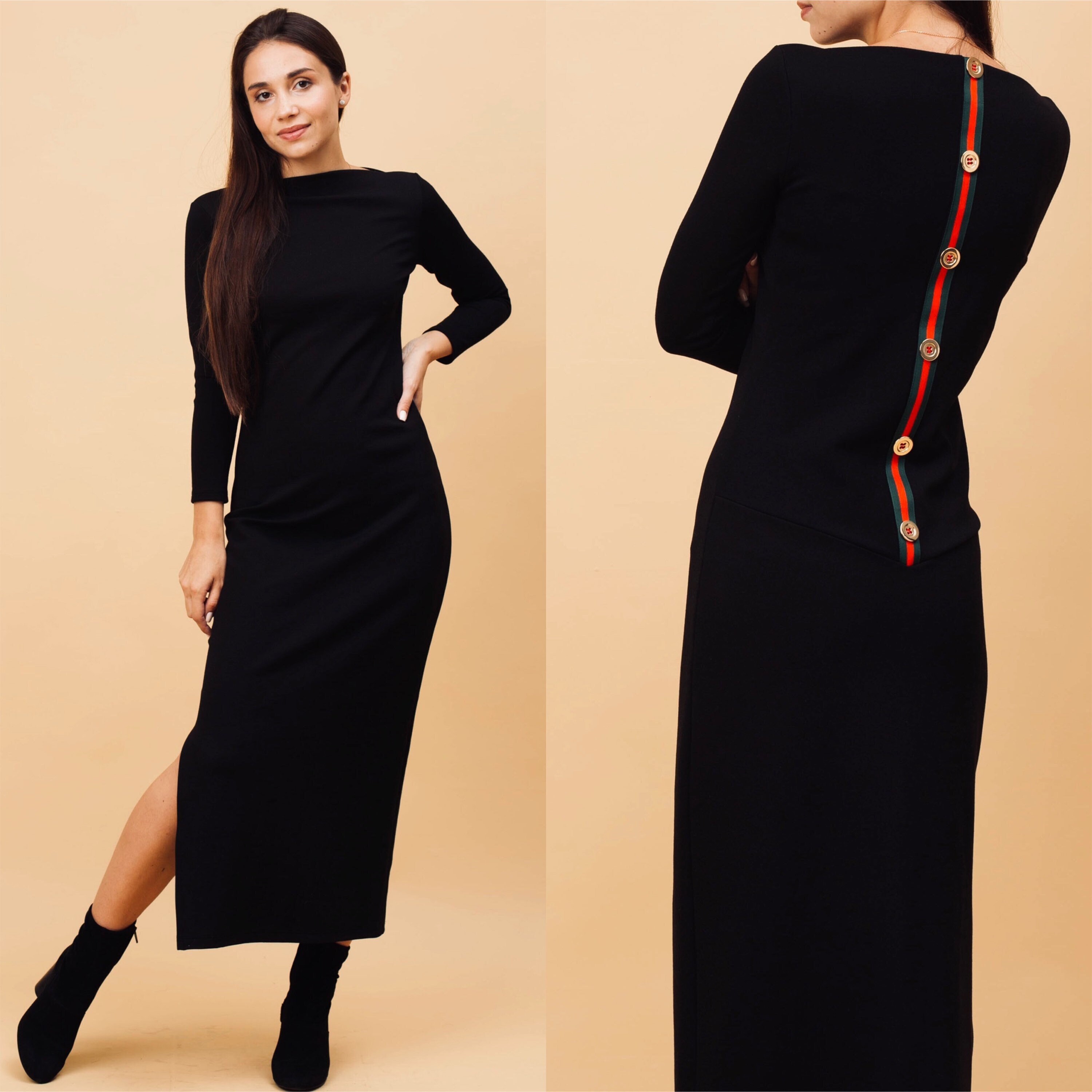 Long Black Dress Maxi Dress Black Prom 