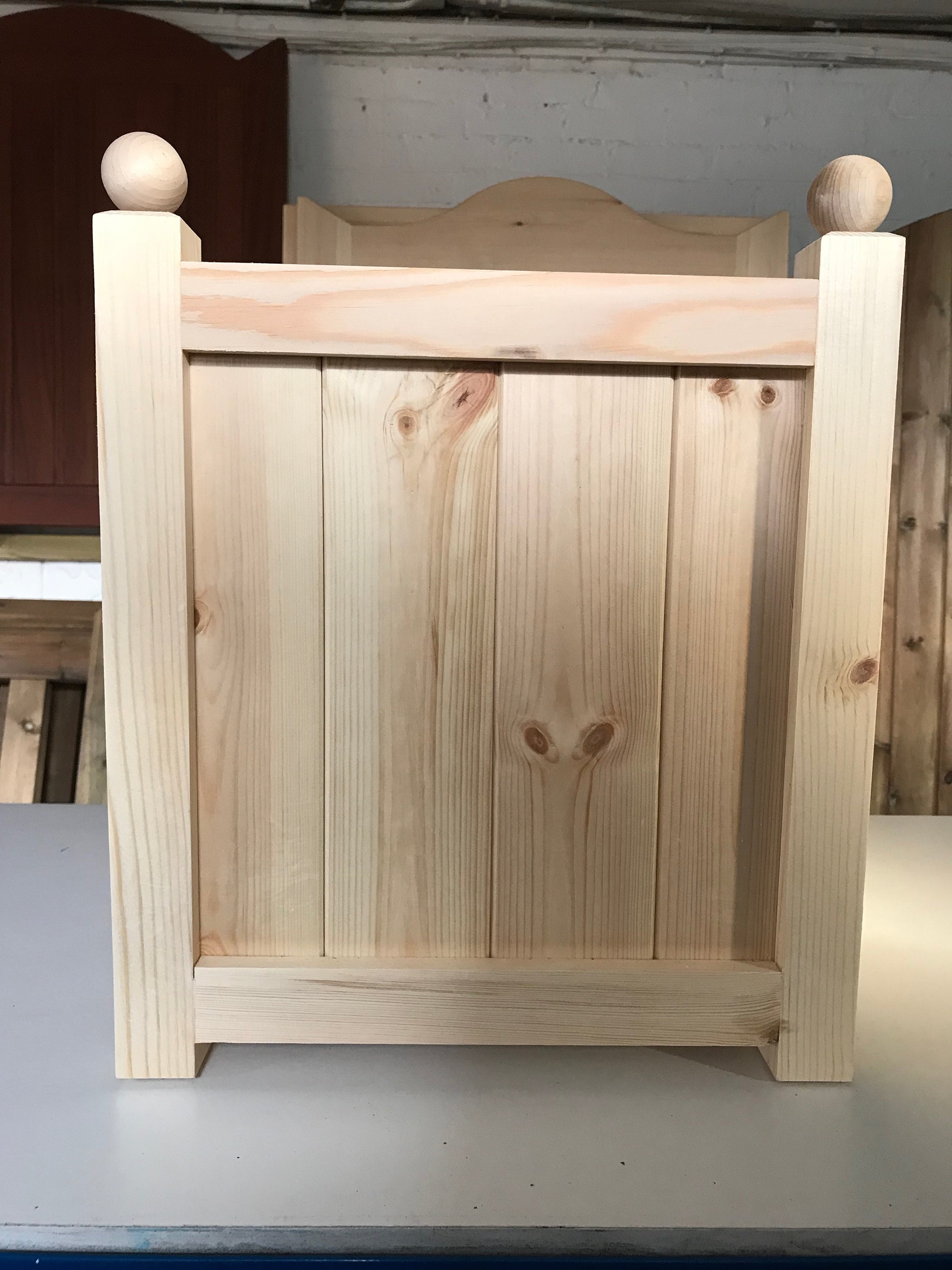 High quality wooden garden planter 380mm wide x 380mm deep x | Etsy