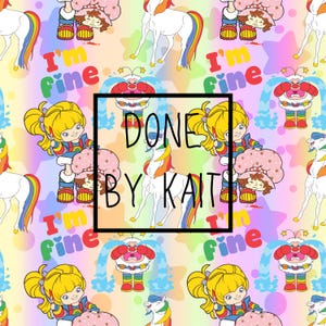 I&#39;M FINE **Dark Humour** Seamless Digital Pattern | Fabric | Paper | Scrap Book | Wrapping Paper | Sublimation | Digital Files Only