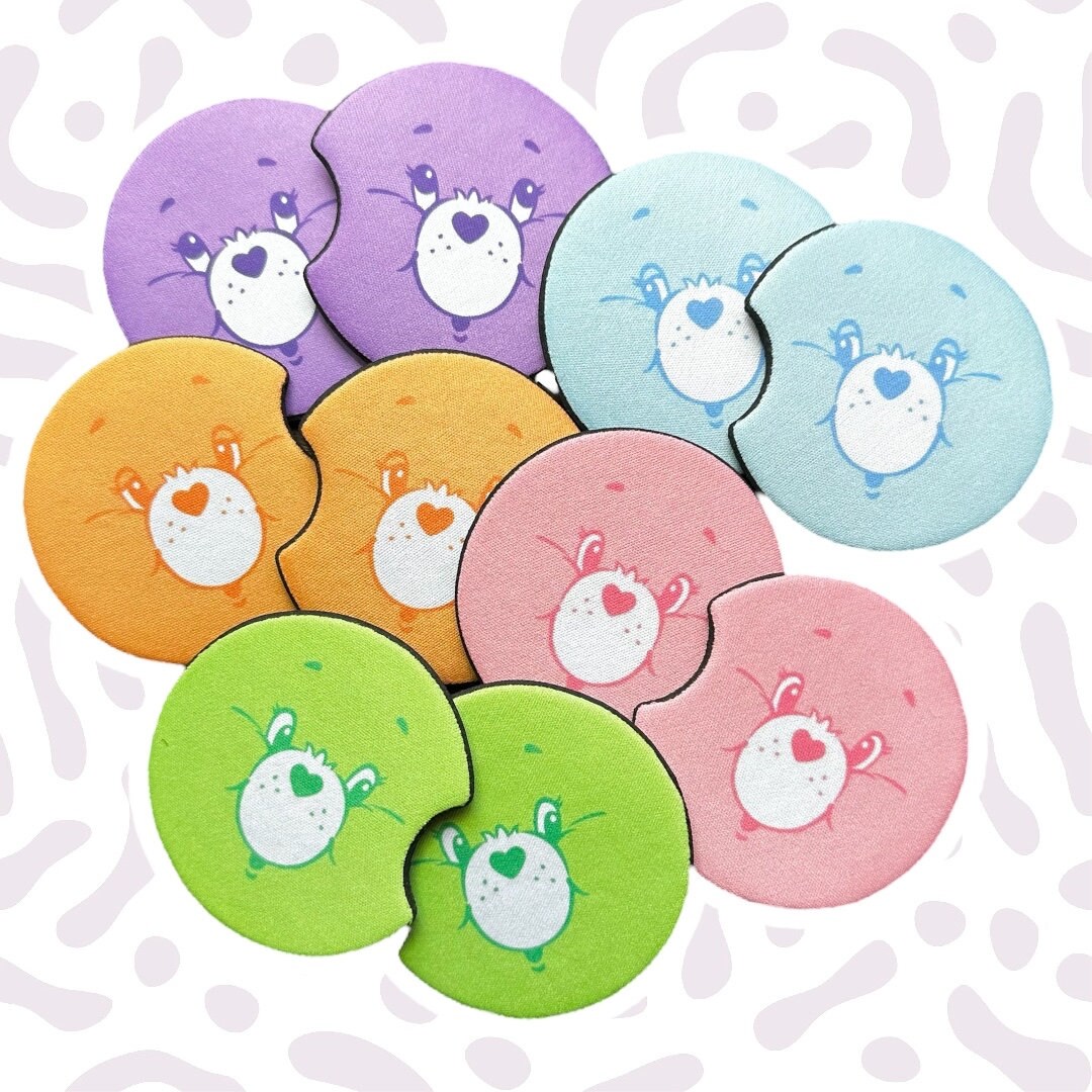 Care Bear Car Coaster Car Coasters Cup Coasters Etsy