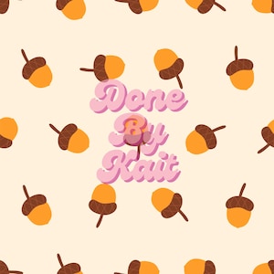 ACORNS Seamless Digital Pattern, Fabric, Paper, Scrap Book, Wrapping Paper, Sublimation