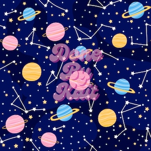 SPACE Seamless Digital Pattern, Fabric, Paper, Scrap Book, Wrapping Paper, Sublimation
