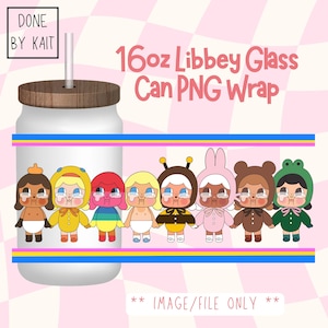 CRYBABY | 16oz Libbey Glass Can Wrap | Cartoon Sublimation Design PNG | Digital Download