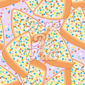 FAIRY BREAD Modello digitale senza soluzione di continuità, tessuto, carta, album di ritagli, carta da regalo, sublimazione