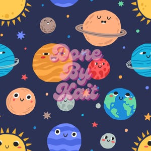 SPACE FACE Seamless Digital Pattern, Fabric, Paper, Scrap Book, Wrapping Paper, Sublimation