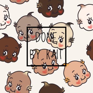 KEWPIE BEBE - Seamless Digital Pattern