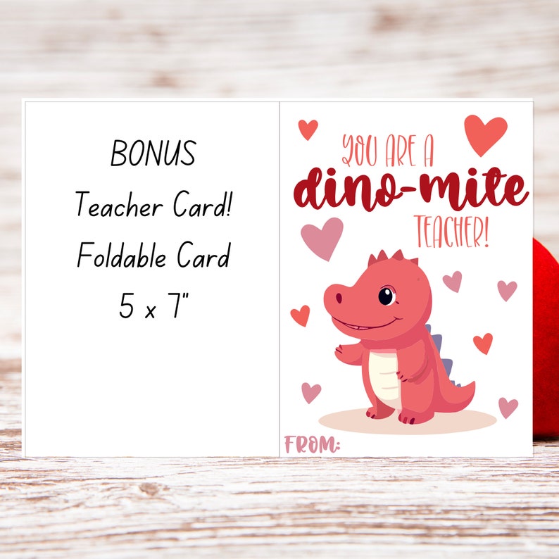 Printable Dinosaur Valentine Cards, Classroom Valentines Day Cards ...