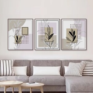 Set of 3 digital prints  Boho wall prints Home decoration Wall decor Botanical print Wall digital print